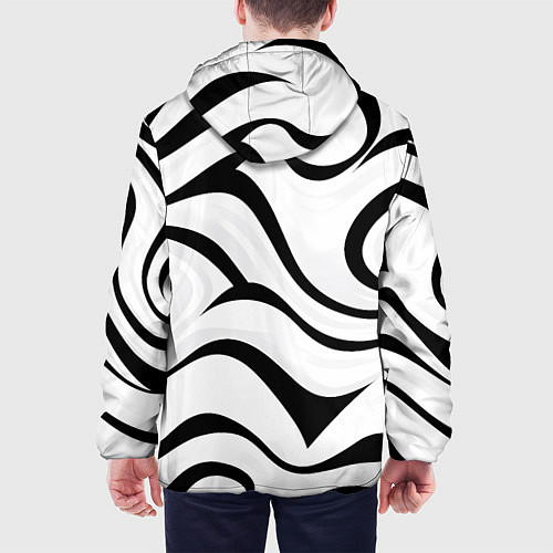 Мужская куртка Анималистическая абстракция зебры / 3D-Черный – фото 4