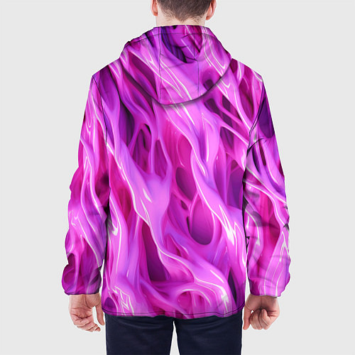 Мужская куртка Розова ткань текстуры / 3D-Черный – фото 4