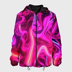 Мужская куртка Pink neon abstract