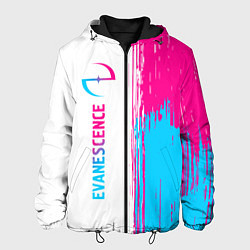 Куртка с капюшоном мужская Evanescence neon gradient style: по-вертикали, цвет: 3D-черный