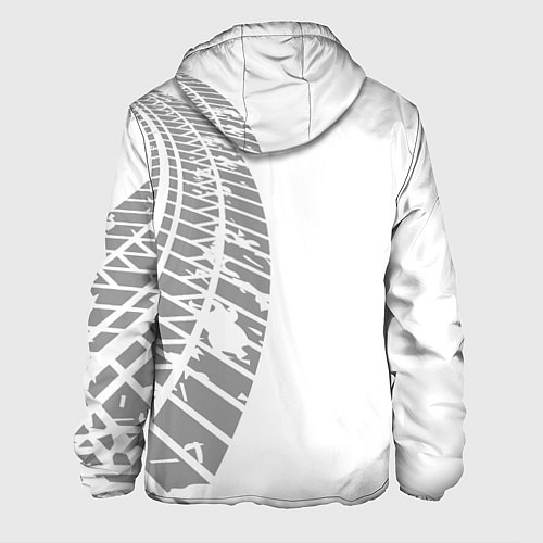 Мужская куртка Chery speed на светлом фоне со следами шин: по-вер / 3D-Белый – фото 2