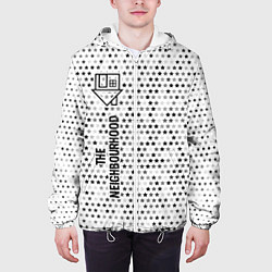 Куртка с капюшоном мужская The Neighbourhood glitch на светлом фоне: по-верти, цвет: 3D-белый — фото 2