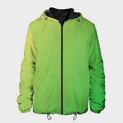 Мужская куртка Градиент - зеленый лайм