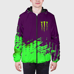 Куртка с капюшоном мужская Monster energy taurin, цвет: 3D-черный — фото 2