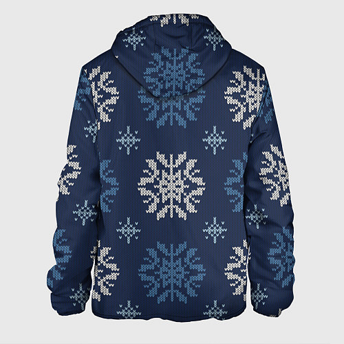 Мужская куртка Снежинки спицами - узоры зимы / 3D-Черный – фото 2