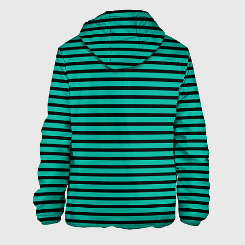 Мужская куртка Зелёный в чёрную полоску / 3D-Черный – фото 2