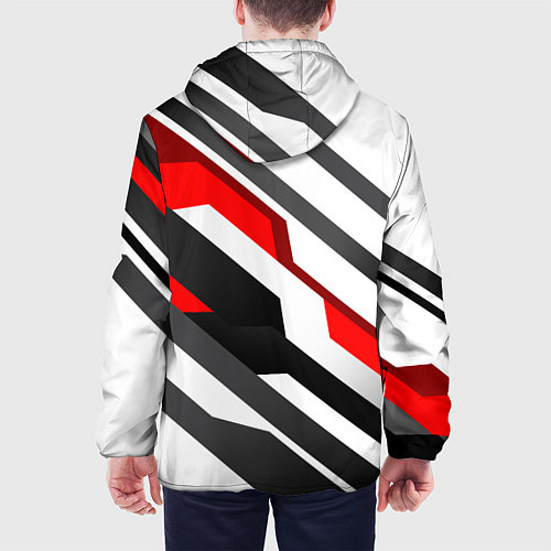 Мужская куртка Mass effect - white uniform n7 / 3D-Черный – фото 4
