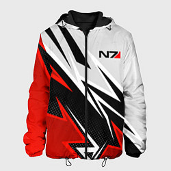 Мужская куртка N7 mass effect - white and red