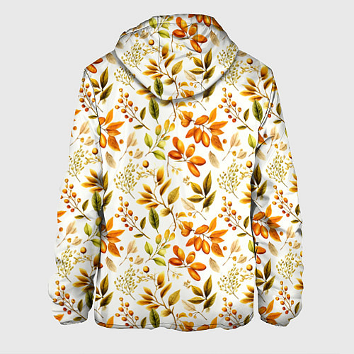 Мужская куртка Осенние листья и желуди / 3D-Белый – фото 2
