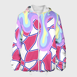 Куртка с капюшоном мужская Rainbow illusion, цвет: 3D-белый