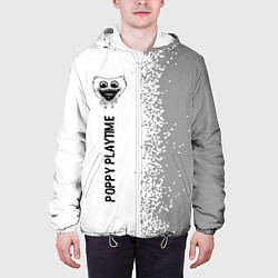 Куртка с капюшоном мужская Poppy Playtime glitch на светлом фоне: по-вертикал, цвет: 3D-белый — фото 2