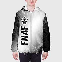 Куртка с капюшоном мужская FNAF glitch на светлом фоне по-вертикали, цвет: 3D-белый — фото 2