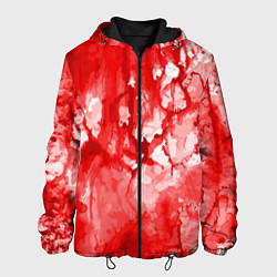 Куртка с капюшоном мужская Кровь на белом, цвет: 3D-черный