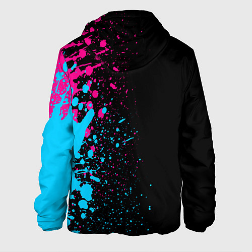 Мужская куртка AC DC - neon gradient по-вертикали / 3D-Черный – фото 2