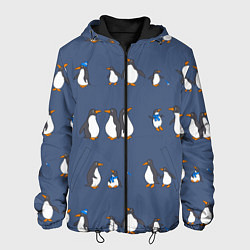 Мужская куртка Забавное семейство пингвинов
