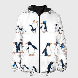 Мужская куртка Семейство пингвинов на прогулке