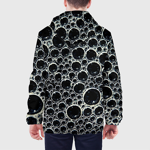 Мужская куртка Пузыри и отражение / 3D-Черный – фото 4