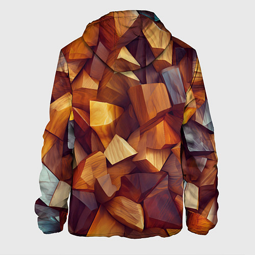 Мужская куртка Паттерн камни и кристаллы / 3D-Белый – фото 2