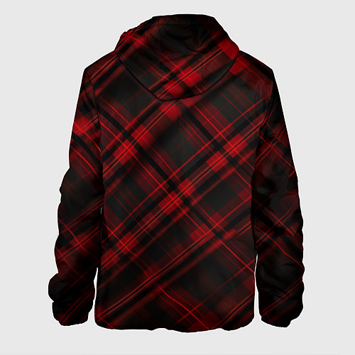 Мужская куртка Тёмно-красная шотландская клетка / 3D-Белый – фото 2