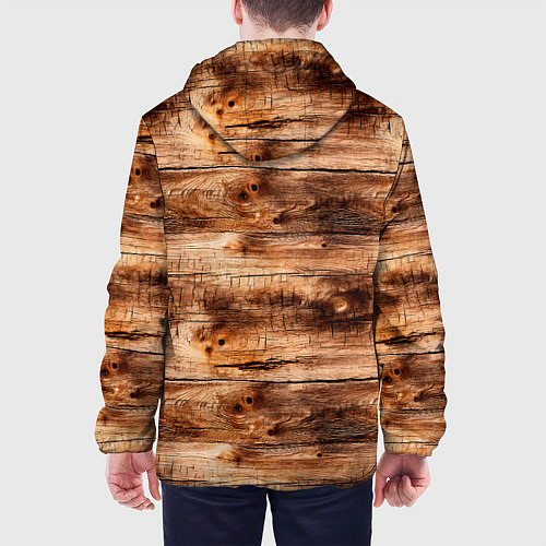 Мужская куртка Старая деревянная обшивка / 3D-Черный – фото 4
