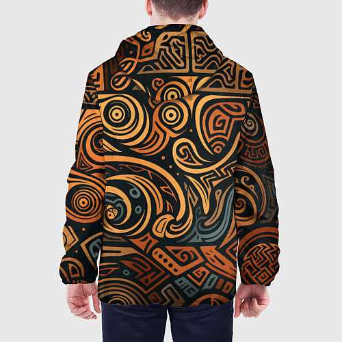 Мужская куртка Узор в викингском стиле / 3D-Черный – фото 4