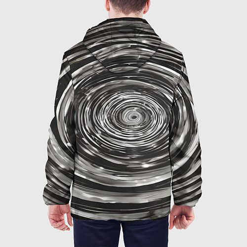 Мужская куртка Круги бесконечности в космосе / 3D-Черный – фото 4