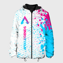 Мужская куртка Apex Legends neon gradient style по-вертикали