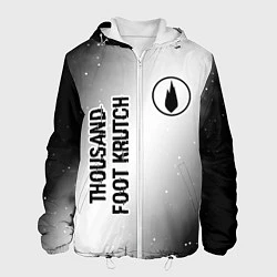 Куртка с капюшоном мужская Thousand Foot Krutch glitch на светлом фоне вертик, цвет: 3D-белый