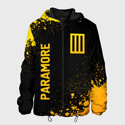 Куртка с капюшоном мужская Paramore - gold gradient вертикально, цвет: 3D-черный