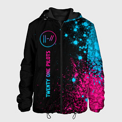 Мужская куртка Twenty One Pilots - neon gradient по-вертикали
