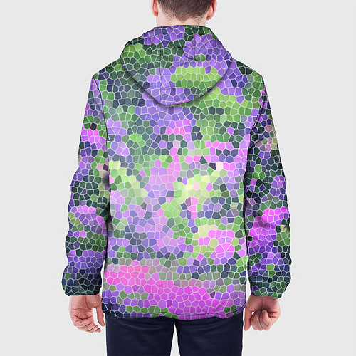 Мужская куртка Разноцветный витраж / 3D-Черный – фото 4