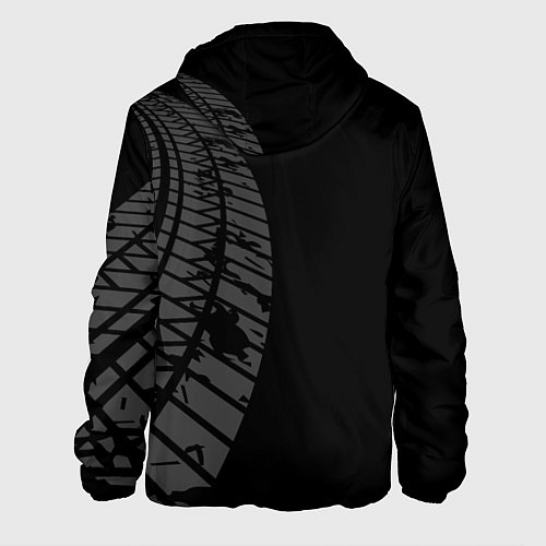 Мужская куртка Mini speed на темном фоне со следами шин по-вертик / 3D-Черный – фото 2
