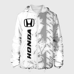 Мужская куртка Honda speed на светлом фоне со следами шин по-верт