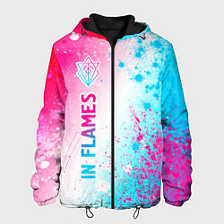 Мужская куртка In Flames neon gradient style по-вертикали