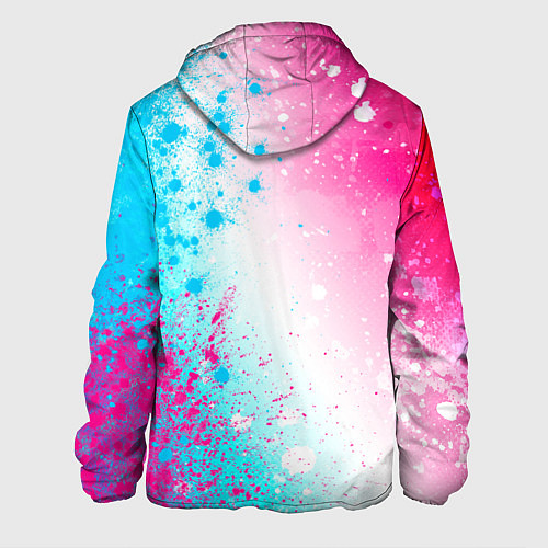 Мужская куртка In Flames neon gradient style по-вертикали / 3D-Черный – фото 2