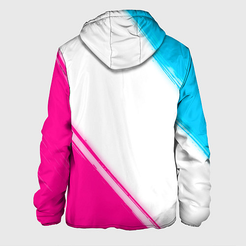 Мужская куртка Manowar neon gradient style вертикально / 3D-Черный – фото 2