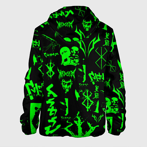 Мужская куртка Berserk neon green / 3D-Белый – фото 2