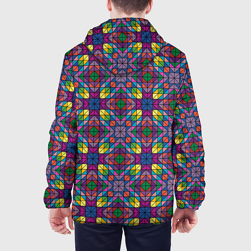 Мужская куртка Стеклянная мозаика / 3D-Черный – фото 4