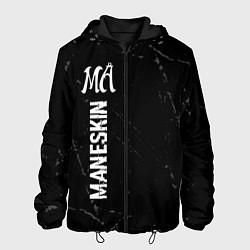 Мужская куртка Maneskin glitch на темном фоне по-вертикали