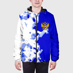 Куртка с капюшоном мужская Россия спортивная коллекция 2023, цвет: 3D-черный — фото 2