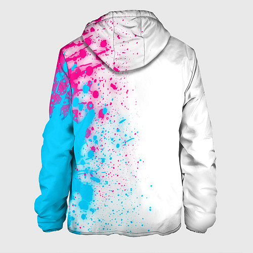 Мужская куртка Slipknot neon gradient style по-вертикали / 3D-Черный – фото 2