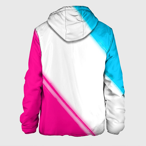 Мужская куртка Ramones neon gradient style вертикально / 3D-Черный – фото 2