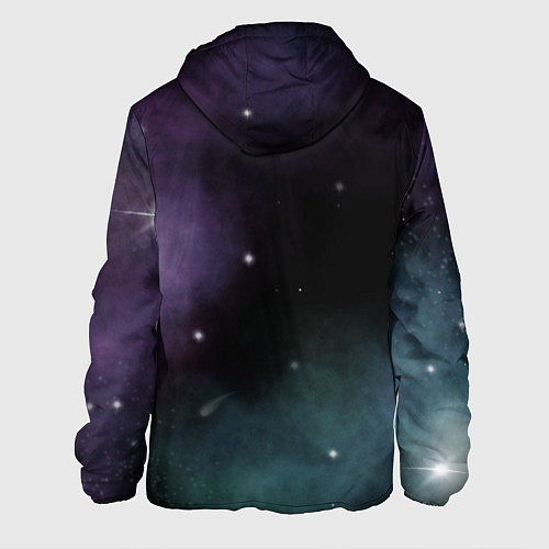 Мужская куртка Космос и звезды на темном фоне / 3D-Белый – фото 2