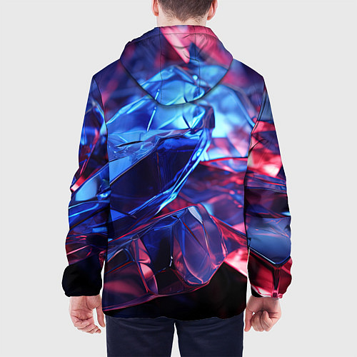 Мужская куртка Синие алмазы / 3D-Черный – фото 4