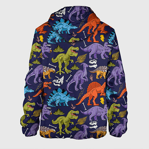 Мужская куртка Мультяшные динозавры / 3D-Черный – фото 2