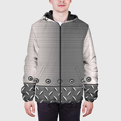 Куртка с капюшоном мужская Стальные листы, цвет: 3D-черный — фото 2