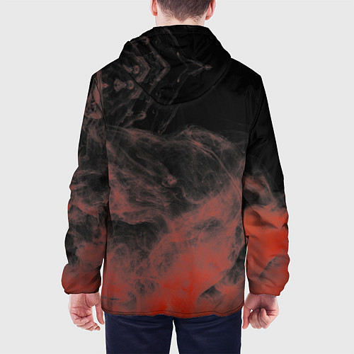 Мужская куртка Красный дым на чёрном / 3D-Черный – фото 4