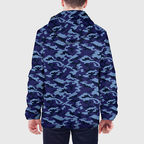 Мужская куртка Камуфляж синий - Тимур / 3D-Черный – фото 4