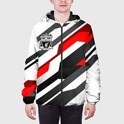 Куртка с капюшоном мужская Ливерпуль - абстракция, цвет: 3D-черный — фото 2