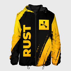 Куртка с капюшоном мужская Rust - gold gradient вертикально, цвет: 3D-черный